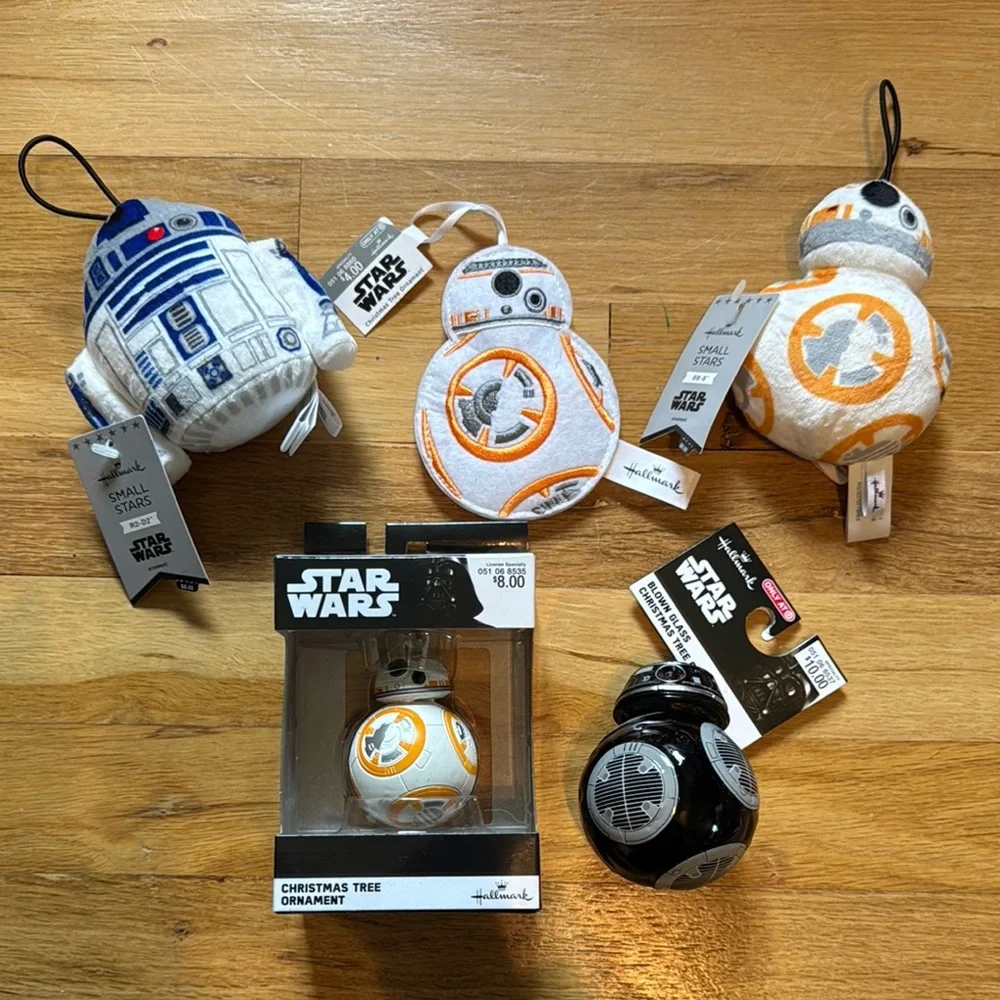 NWT Bundle of 5 - Disney Star Wars Droids Ornaments 🌟 - Picture 1 of 12